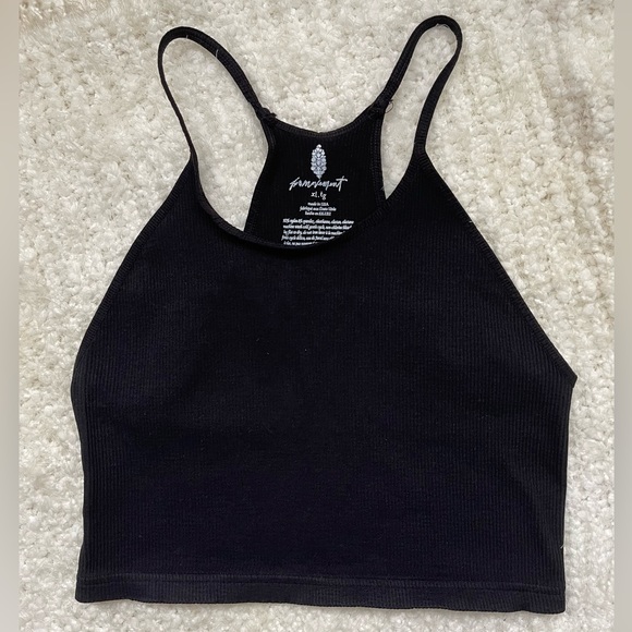🛑 SOLD OUT 🛑 Free People Movement Happiness Runs Crop Top Black XL NEW - Picture 7 of 13